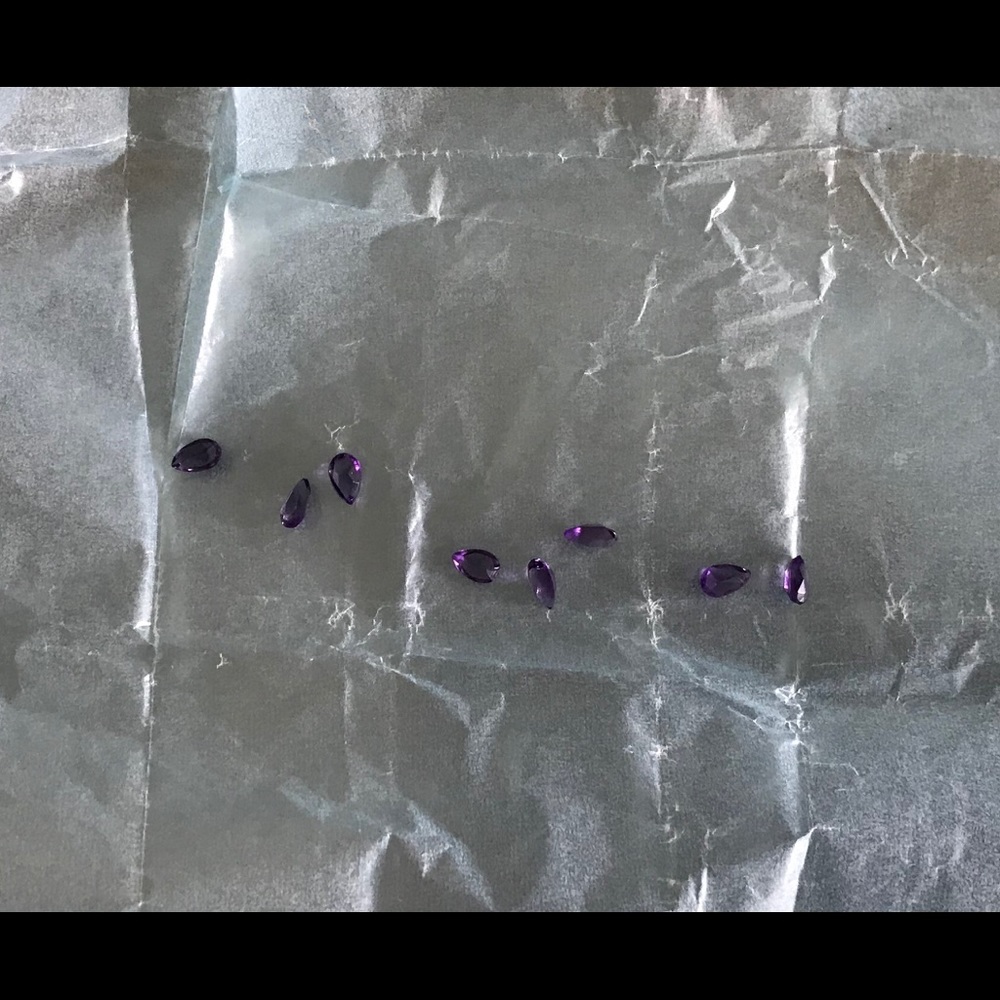 **Genuine 8 Amethyst Teardrop Cut Stones**